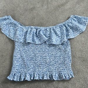 Blue shirt! Perfect for going out.